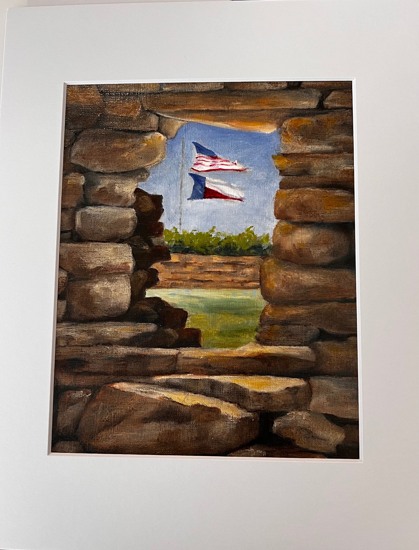 Held in Honor – Original Oil Painting on Cloth Paper | Patriotic Canyon Landscape Art