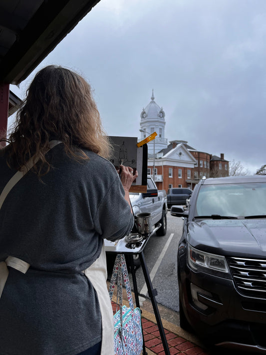Painting in Monroeville Alabama: My First Plein Air Paint Out in Harper Lee’s Hometown