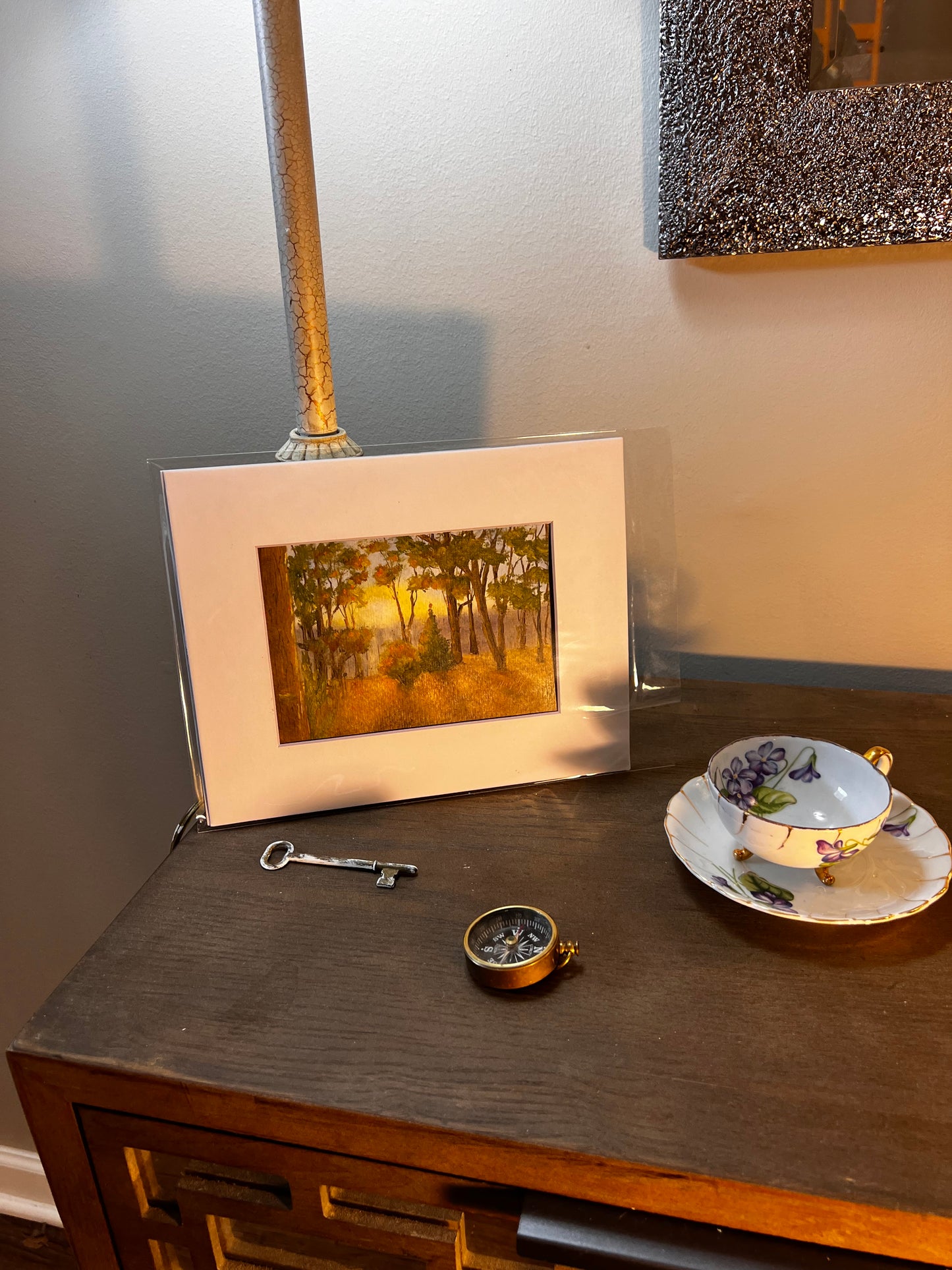 A Familiar Quiet – Original Oil Painting of Pine Forest Landscape (8x10 Matted)