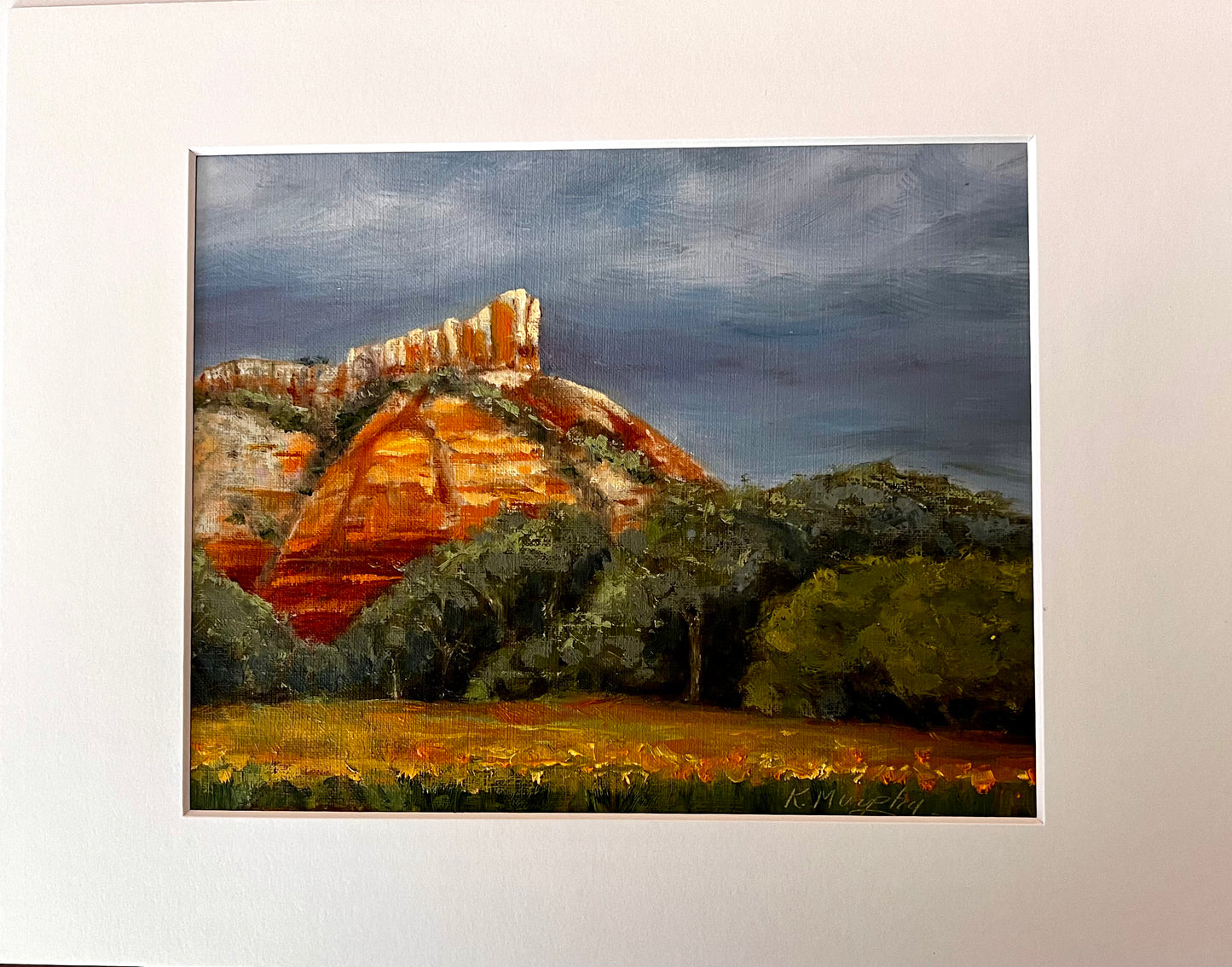 Timeless Layers – Original 9x12 Oil Painting on Cloth Paper | Canyon Landscape Art