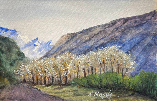 Cottonwood Glen – Original 7x10 Watercolor & Gouache Colorado Mountain Landscape Painting