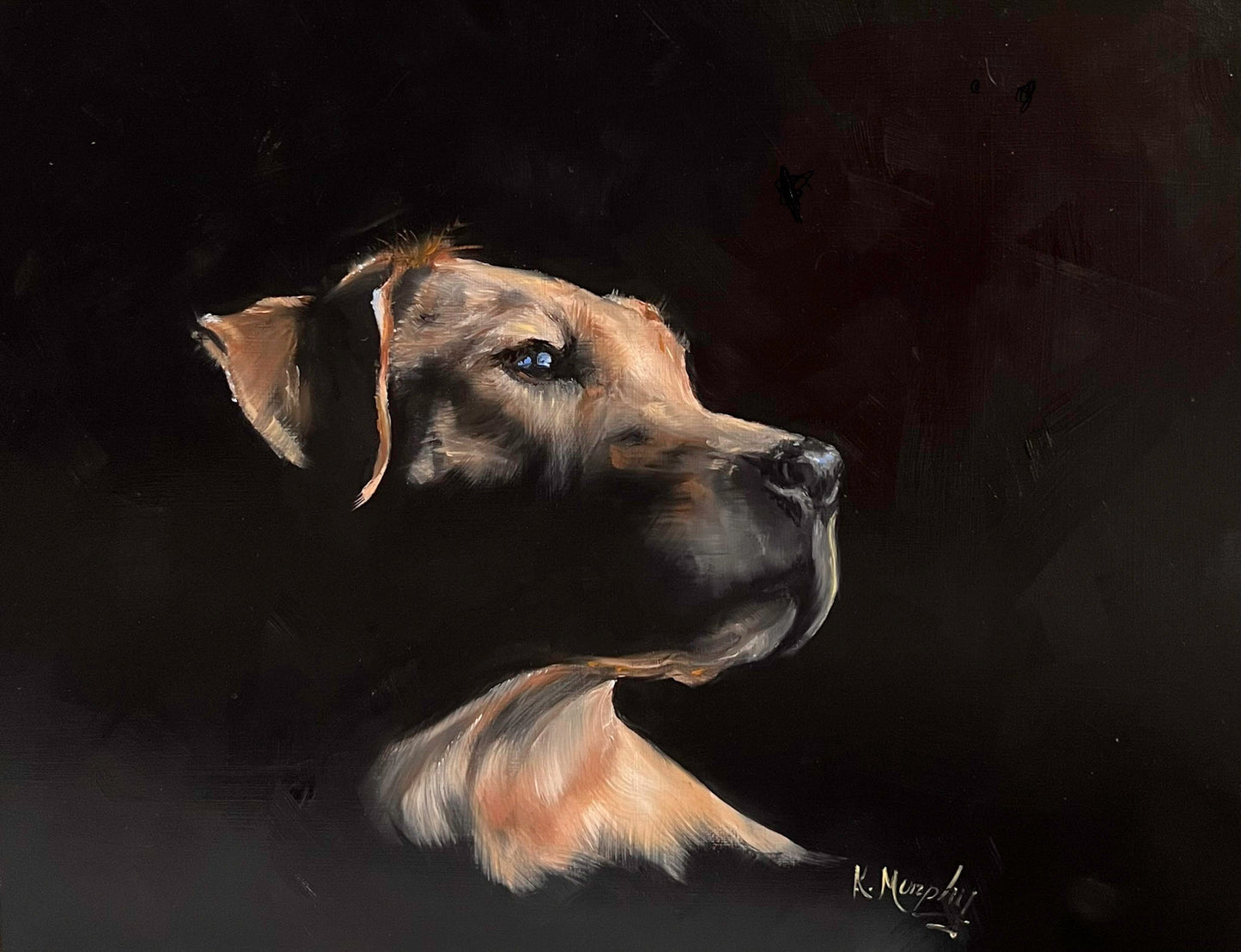 Forever Friend – Original Yellow Labrador Oil Painting (11x14 Wooden Cradle Panel)